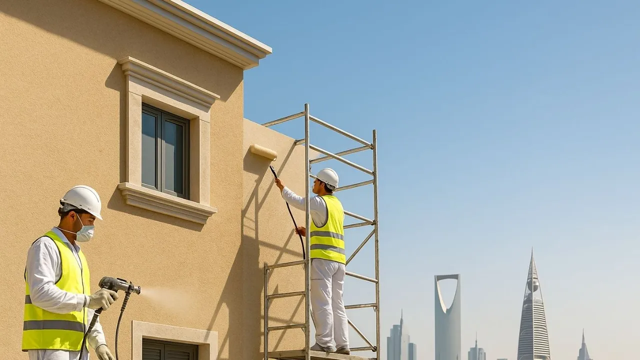 School exterior painting in Riyadh