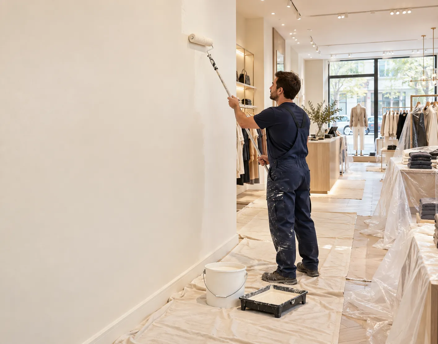 Retail store painting in Riyadh